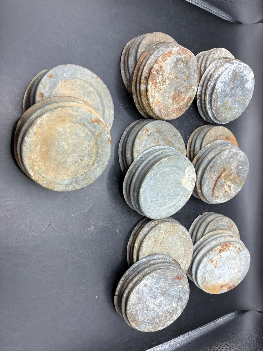 Set of 2 Canning Jar Zinc Lids - 7 Sets Available